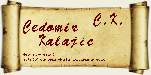 Čedomir Kalajić vizit kartica